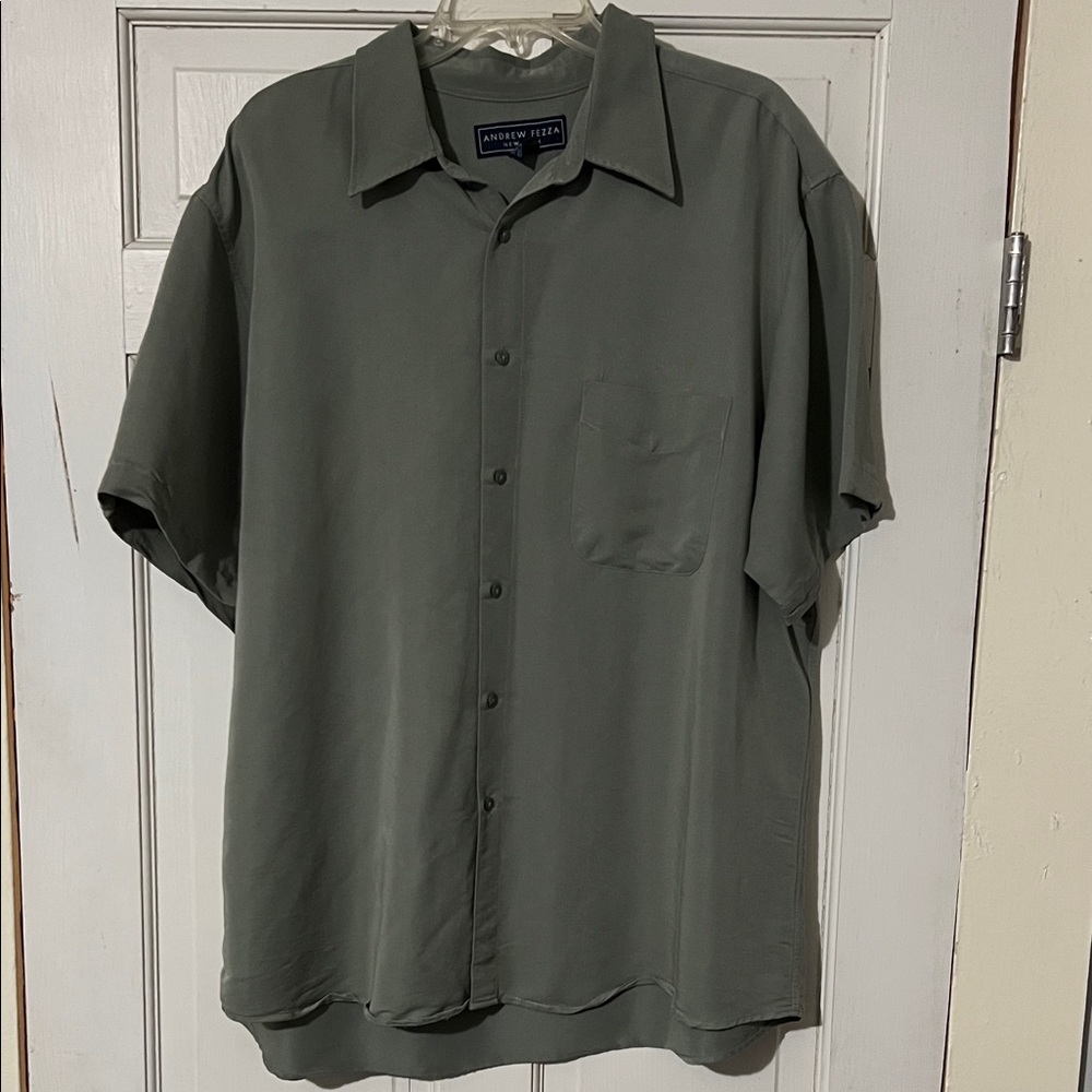Andrew Fezza Men's Olive Button Down Shirt